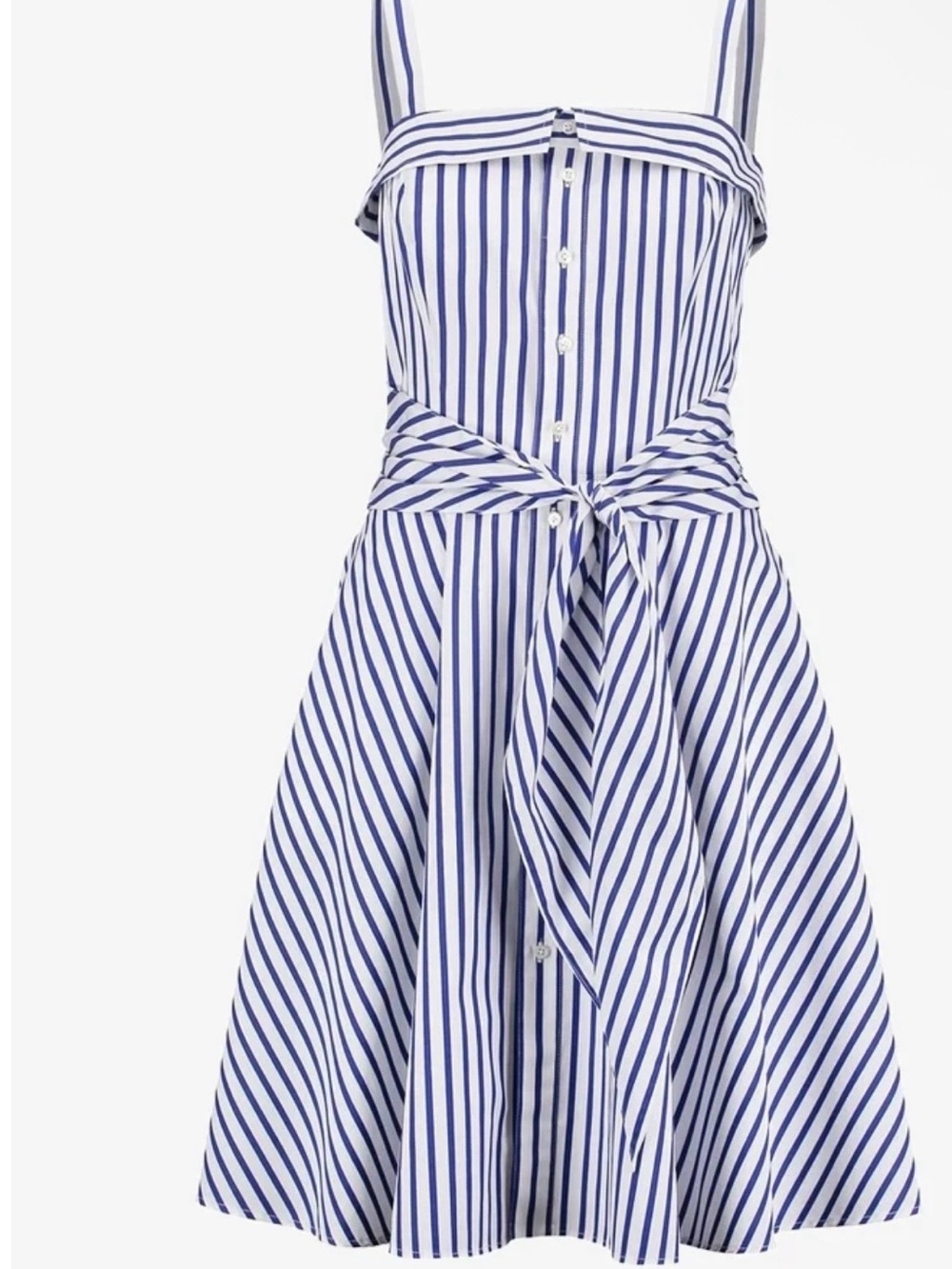 Polo by Ralph Lauren Navy and White Striped A-Line Sundress - Picture 1 of 10